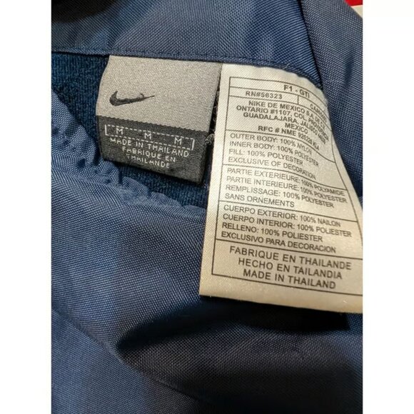 Vintage Nike Jacket Mens Medium Windbreaker Fleece REVERSIBLE Swoosh Y2K 2000s - Picture 2 of 4